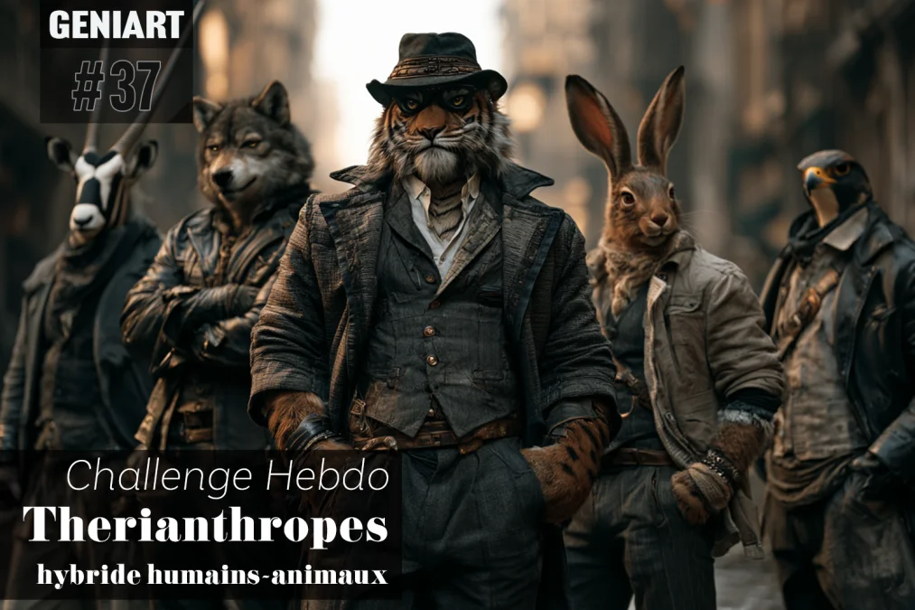 Couverture #37 : Des therianthropes! (personnages hybride humains-animaux)